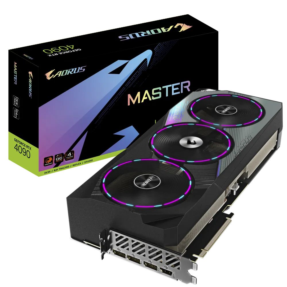 ВидеоКарта Gigabyte AORUS GeForce RTX 4090 MASTER 24G GV-N4090AORUS M-24GD