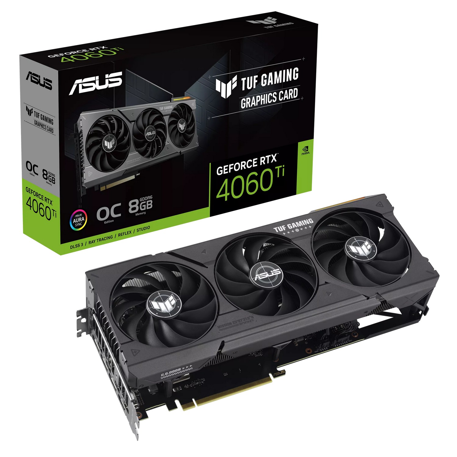 כרטיס מסך Asus TUF Gaming GeForce RTX 4060 Ti 8GB GDDR6 OC Edition 90YV0J50-M0NA00