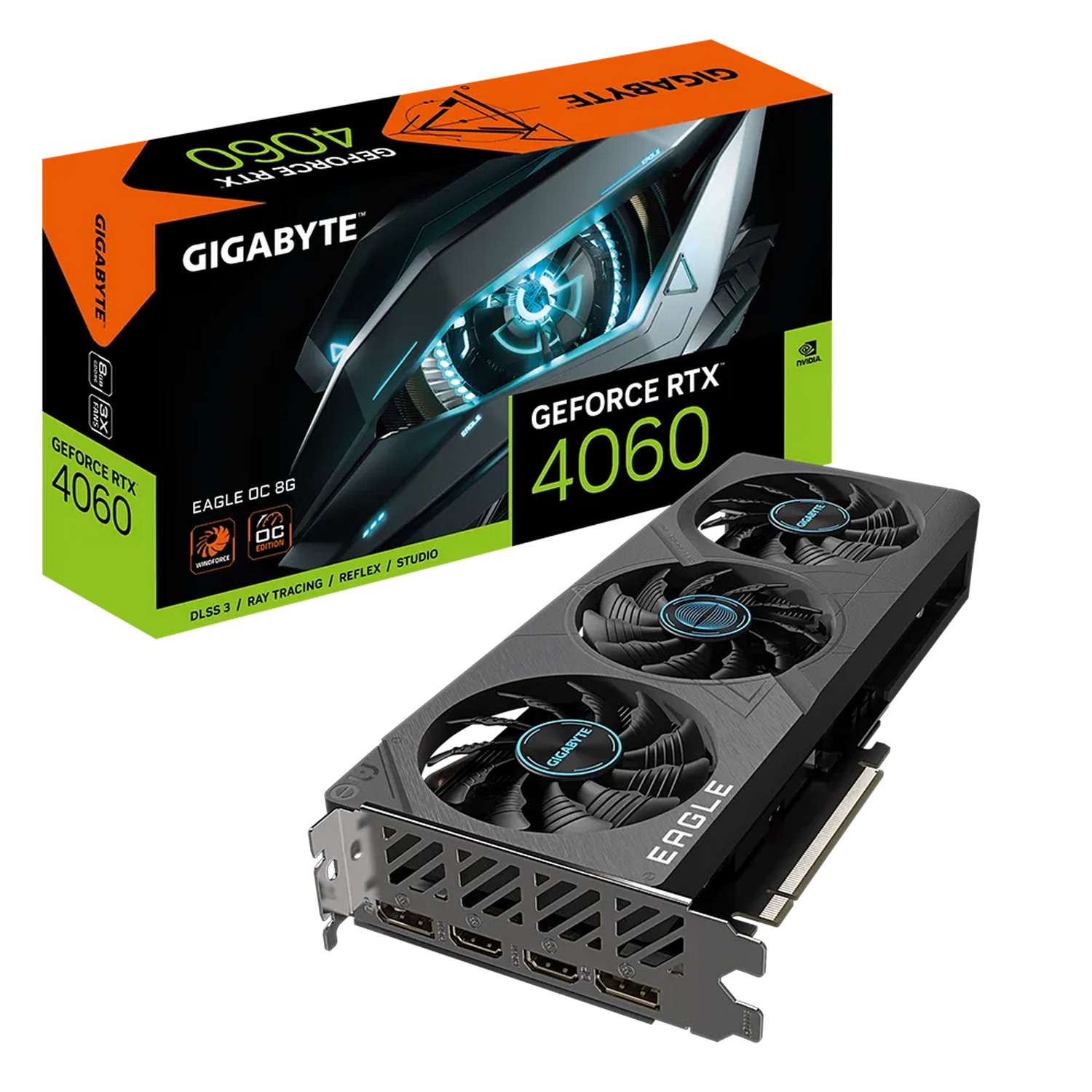 Video Card Gigabyte GeForce RTX 4060 EAGLE OC 8G GV-N4060EAGLE OC-8GD