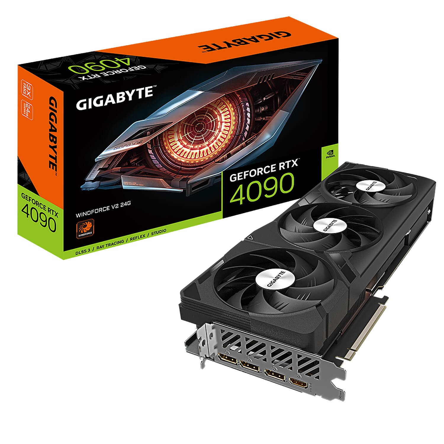 כרטיס מסך Gigabyte GeForce RTX 4090 WINDFORCE V2 24G GV-N4090WF3V2-24GD