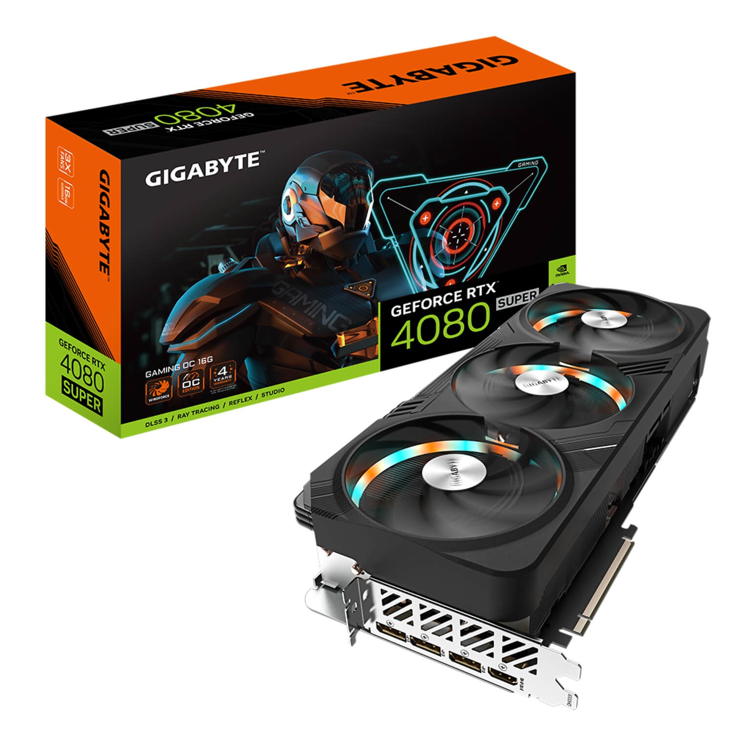 כרטיס מסך Gigabyte GeForce RTX 4080 SUPER GAMING OC 16G GV-N408SGAMING OC-16GD