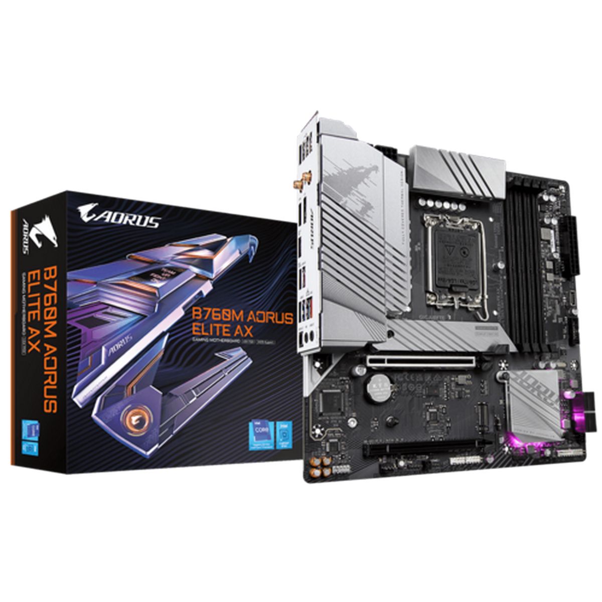 Материнская Плата Gigabyte B760M AORUS ELITE AX DDR5 Micro ATX LGA1700