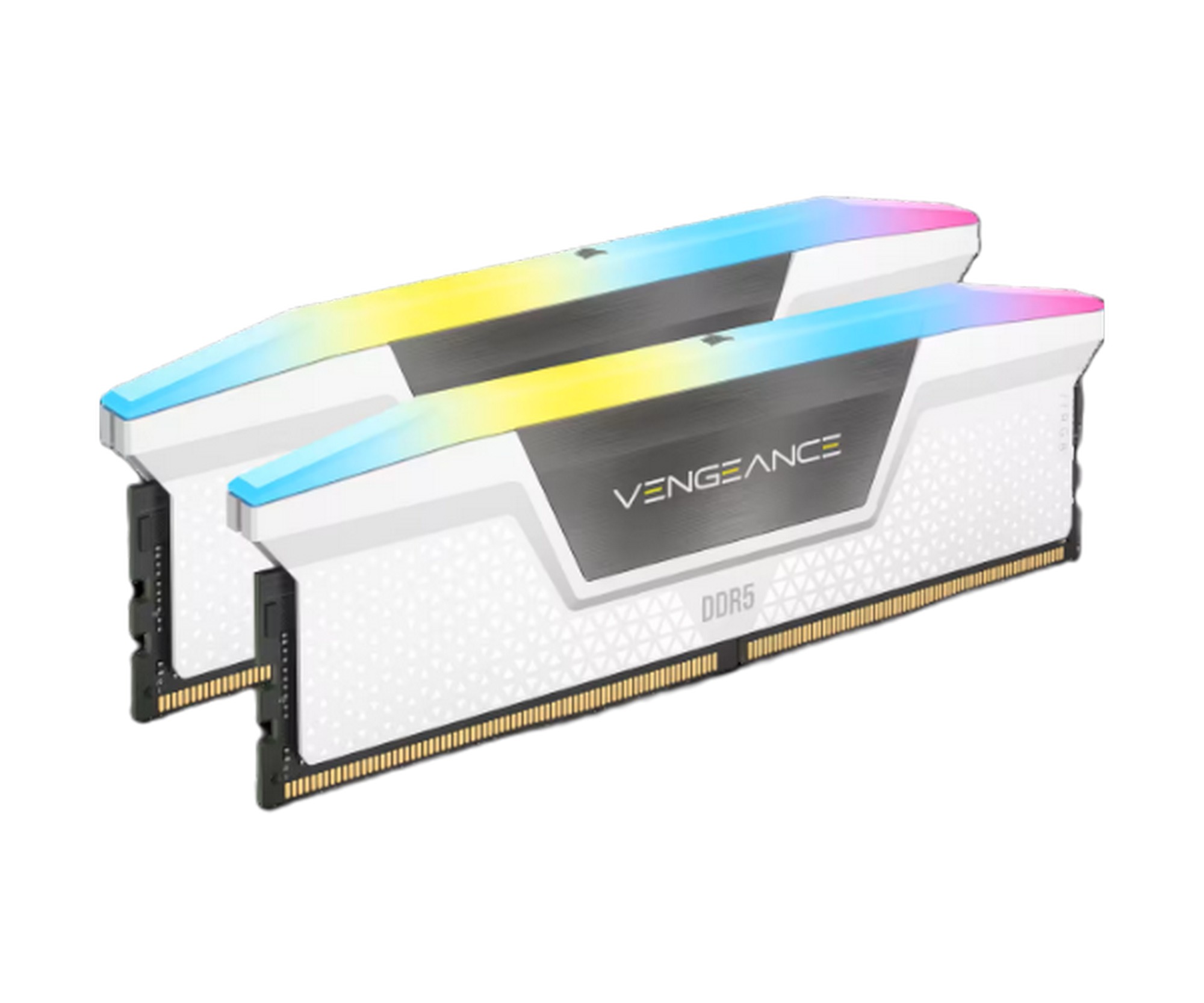 זיכרון לנייח DRAM Corsair VENGEANCE RGB CMH32GX5M2E6000C36W KIT 32GB (2x16GB) DDR5 6000MHz CL36 צבע לבן