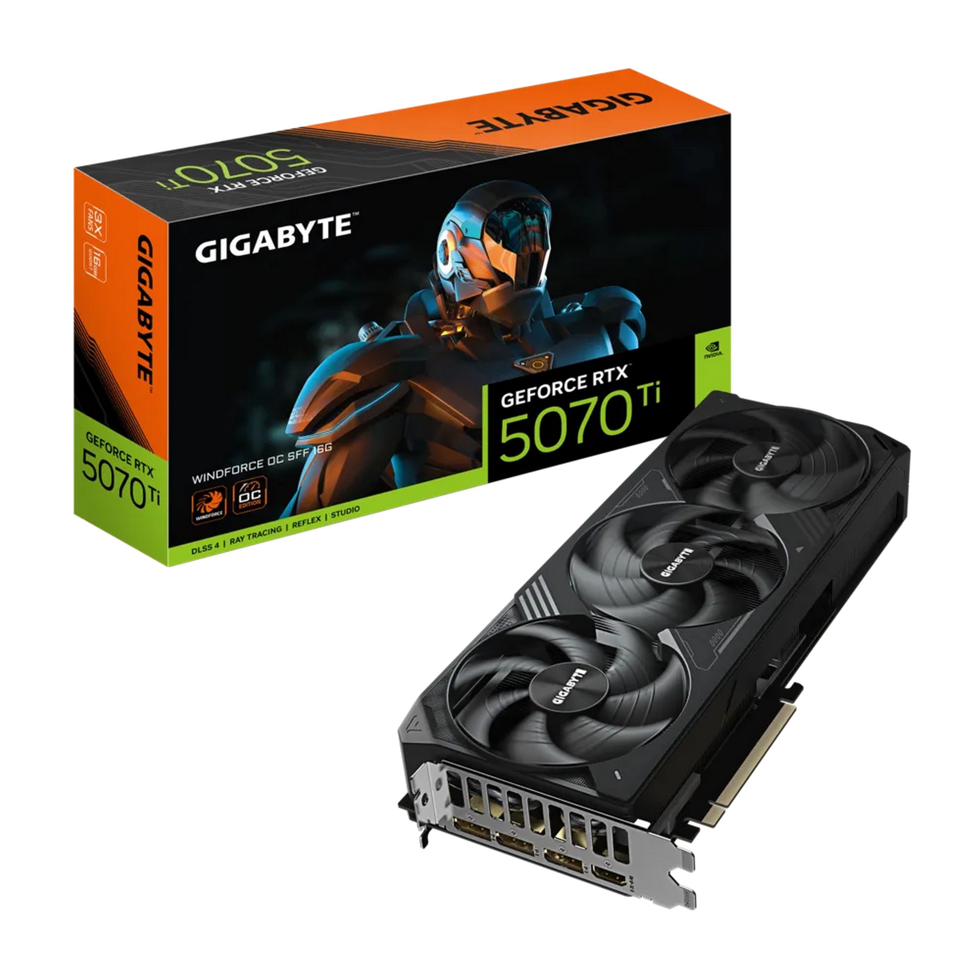 Video Card Gigabyte GeForce RTX 5070 Ti WINDFORCE OC SFF 16G GV-N507TWF3OC-16GD