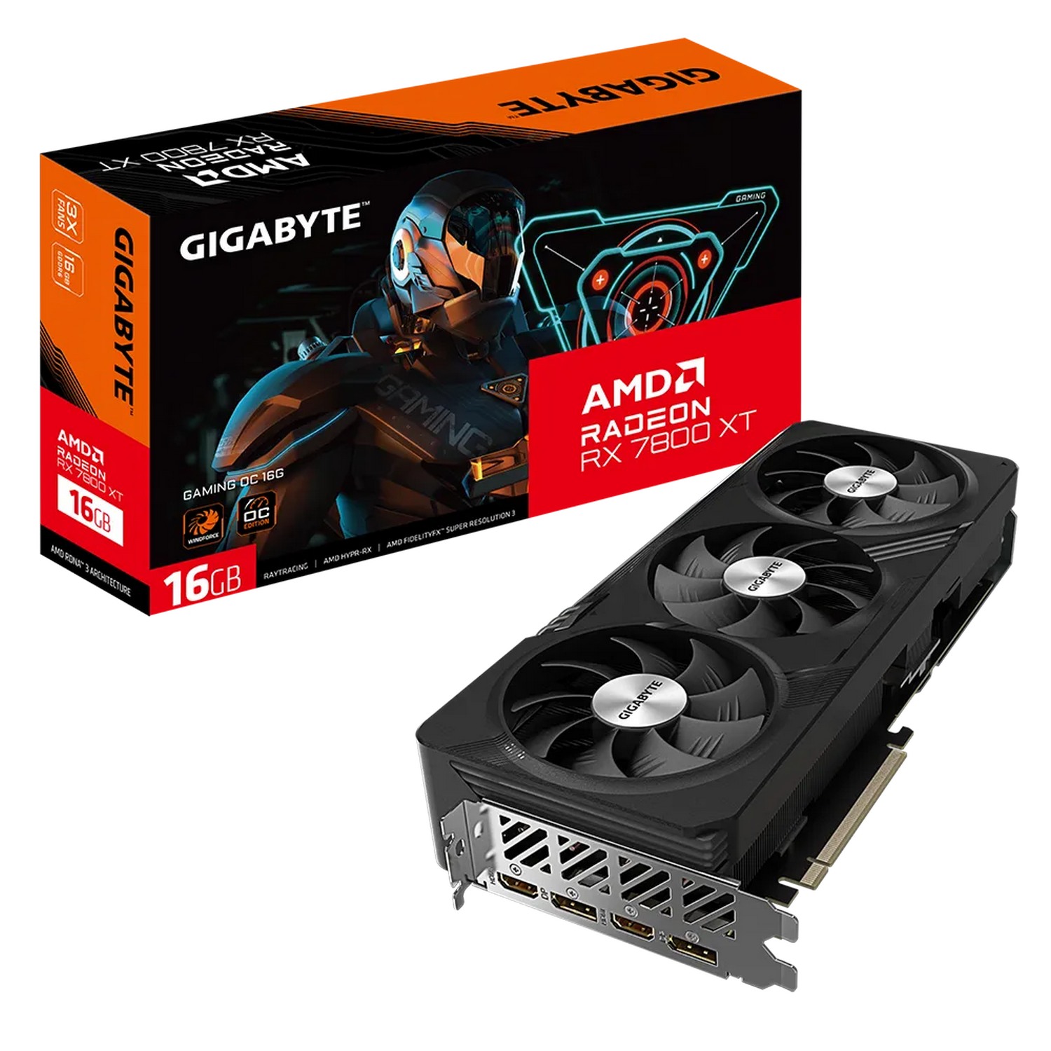 Video Card Gigabyte Radeon RX 7800 XT GAMING OC 16G GV-R78XTGAMING OC-16GD