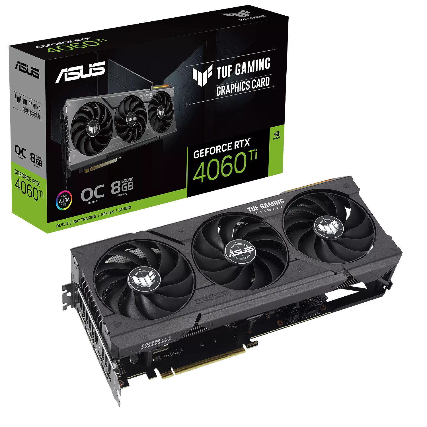 כרטיס מסך Asus TUF Gaming GeForce RTX 4060 Ti 8GB GDDR6 OC Edition 90YV0J50-M0NA00