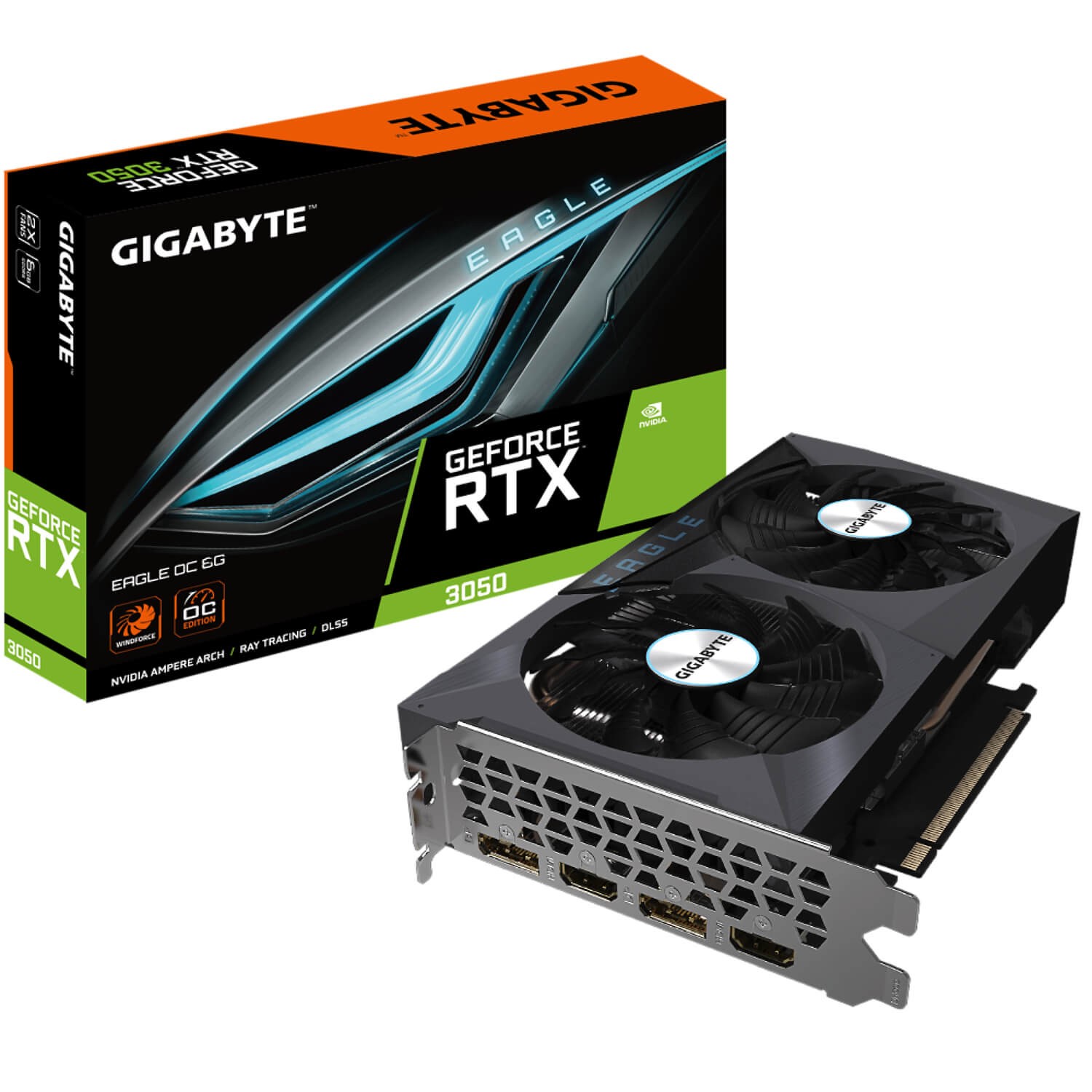 Video Card Gigabyte RTX 3050 GV-N3050EAGLE OC-6GD GV-N3050EAGLE OC-6GD