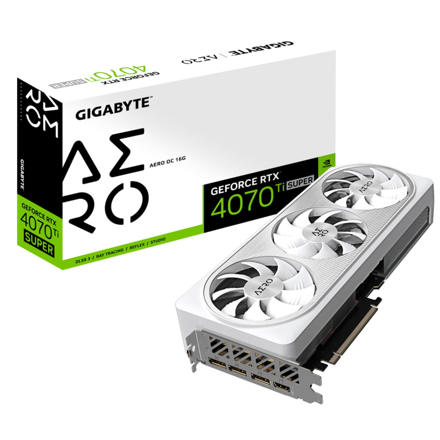 ВидеоКарта Gigabyte GeForce RTX 4070 Ti SUPER AERO OC 16G GV-N407TSAERO OC-16GD