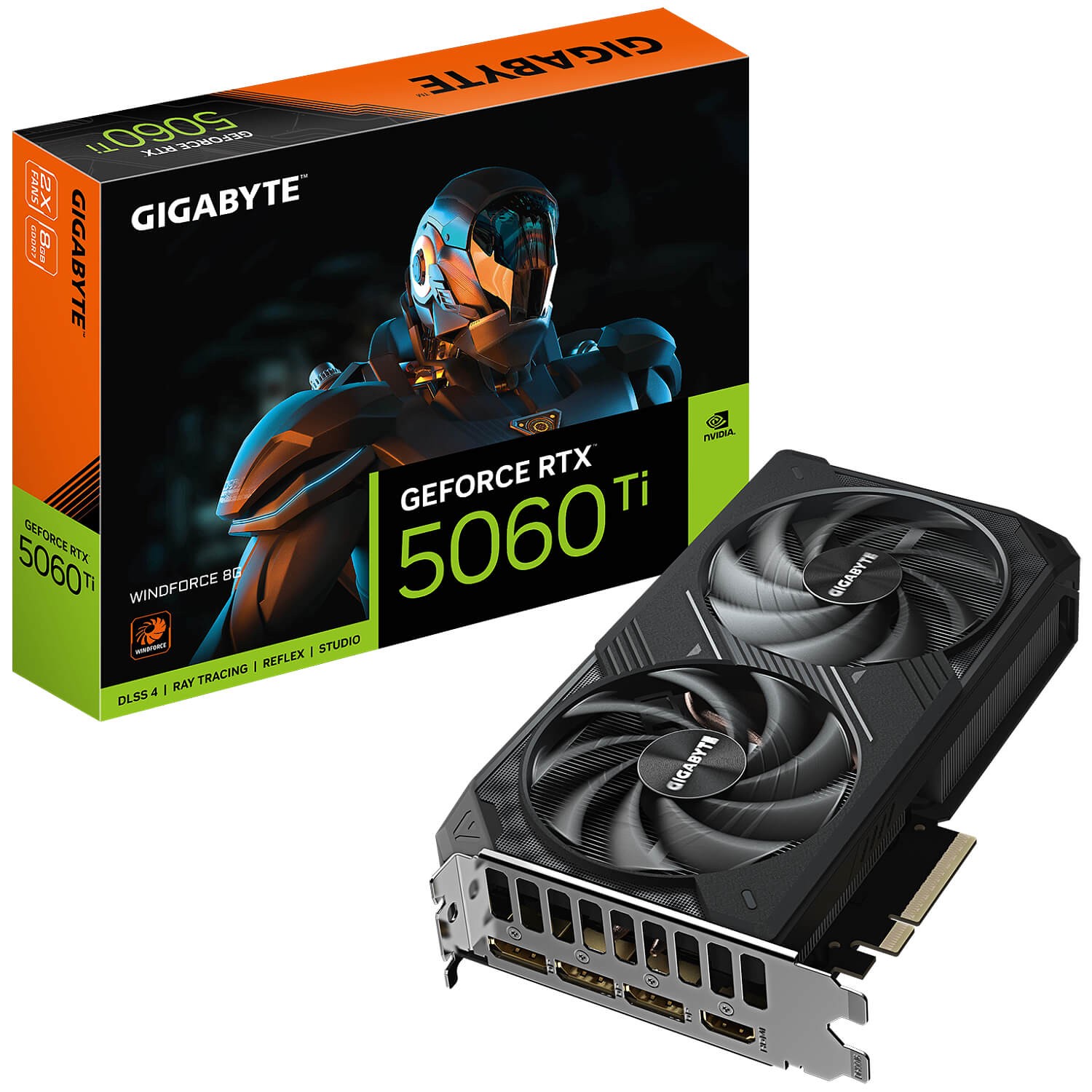 כרטיס מסך Gigabyte GeForce RTX 5060 Ti WINDFORCE 8G GV-N506TWF2-8GD