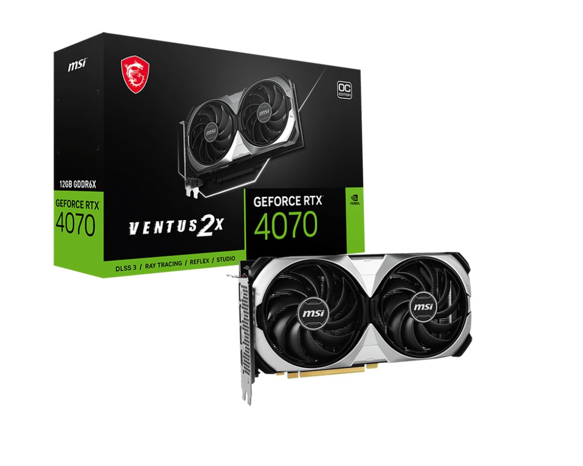 Video Card MSI GeForce RTX 4070 VENTUS 2X 12G OC NVIDIA GeForce RTX 4070