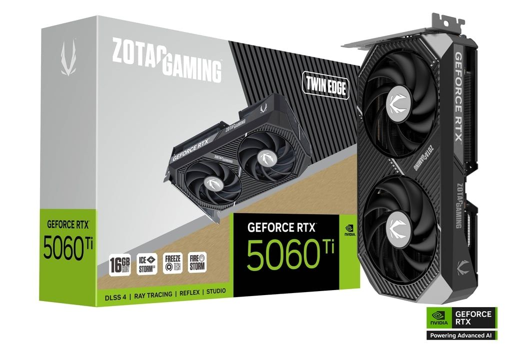 ВидеоКарта Zotac GAMING GeForce RTX 5060 Ti 16GB Twin Edge ZT-B50620E-10M
