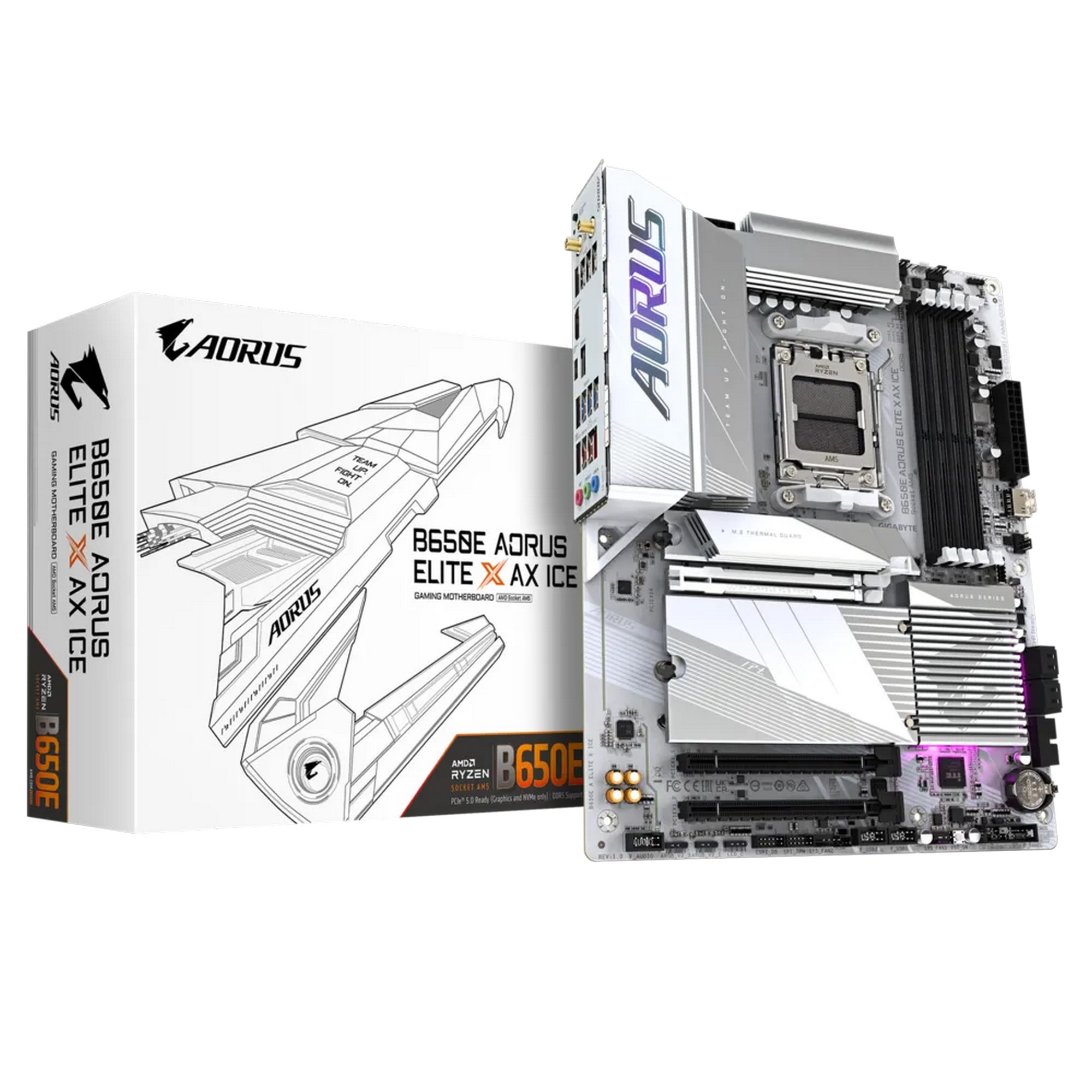 Материнская Плата Gigabyte B650E AORUS ELITE X AX ICE DDR5 ATX AM5