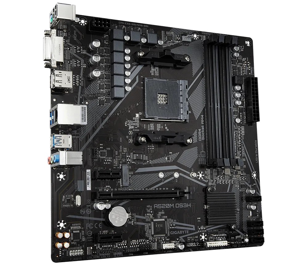 Motherboard Gigabyte A520M DS3H DDR4 Micro ATX AM4