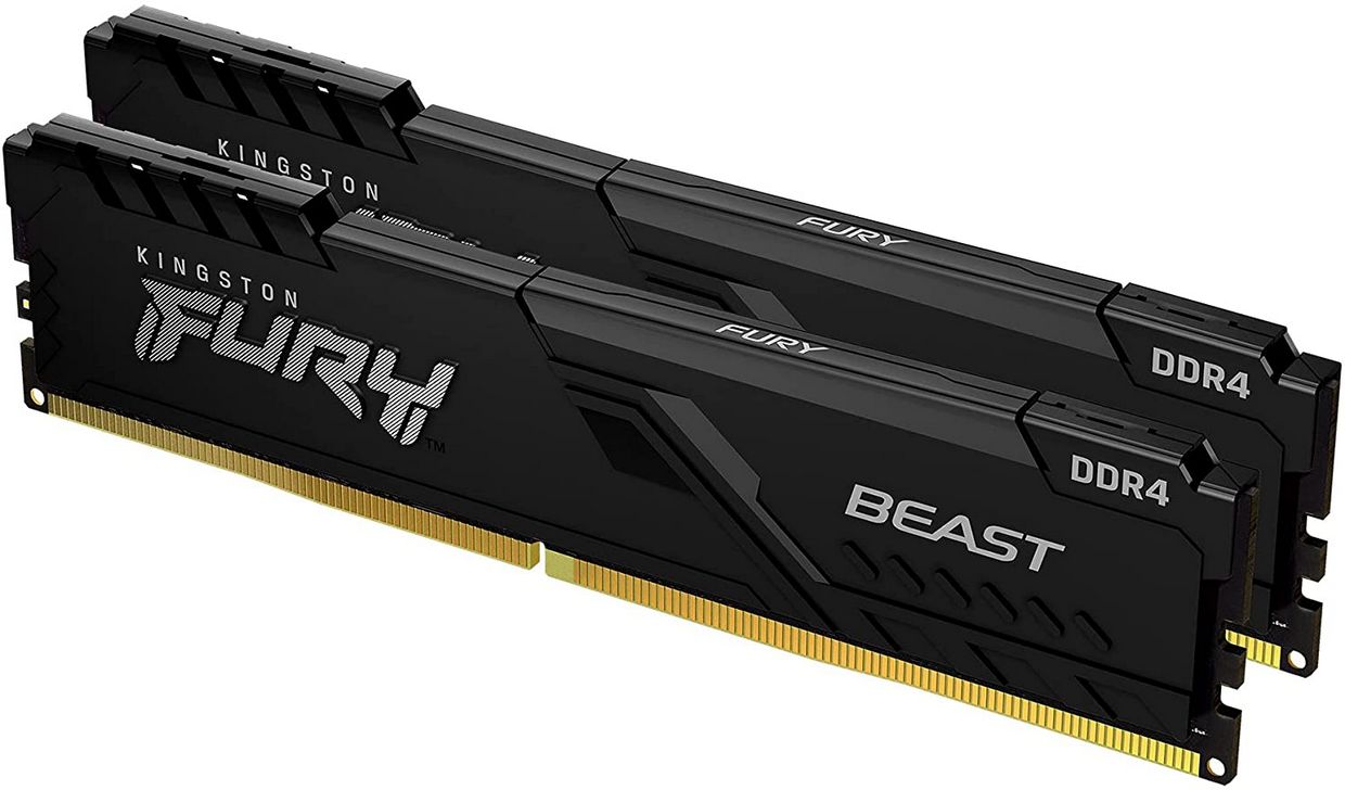 זיכרון לנייח DRAM Kingston Fury Beast KF436C18BBK2/32 32GB DDR4 3600MHz CL18 צבע שחור