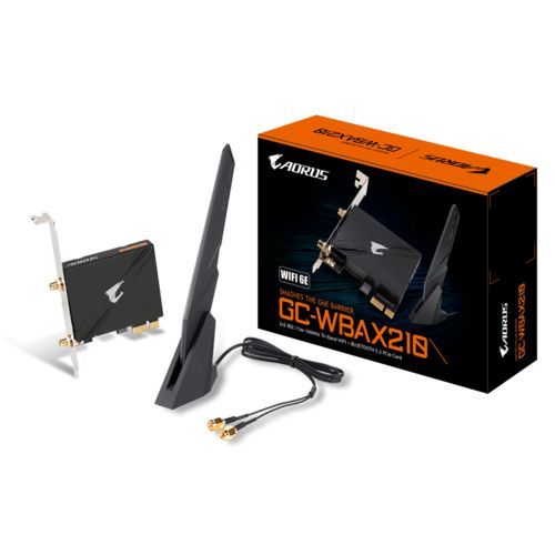 כרטיס רשת PCI-E Gigabyte WI-FI 6E AX210 2x2 802.11ax Tri-Band WIFI + BLUETOOTH 5.2