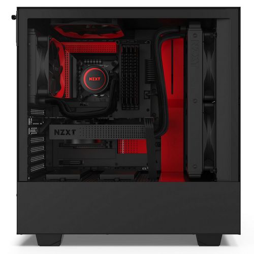 Case NZXT H510 MATTE black, red Mid Tower