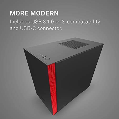 Case NZXT H210 black, red Mini-ITX