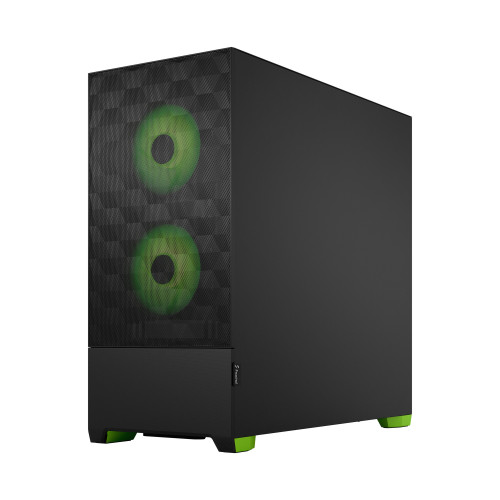 Case Fractal Design Pop Air RGB Green Core TG Clear Tint Color:black, green