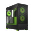 Case Fractal Design Pop Air RGB Green Core TG Clear Tint Color:black, green