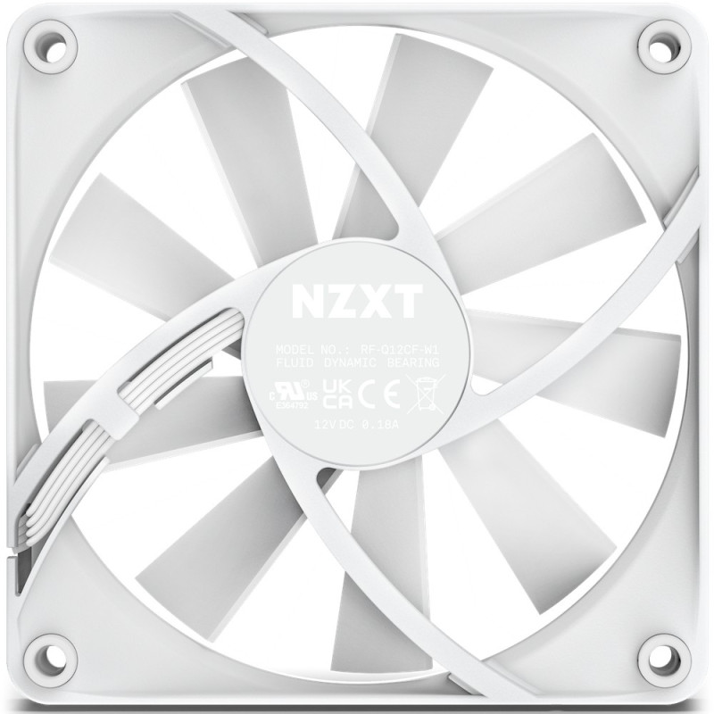 Case Fan NZXT F120Q 120mm Quiet Airflow white 120mm