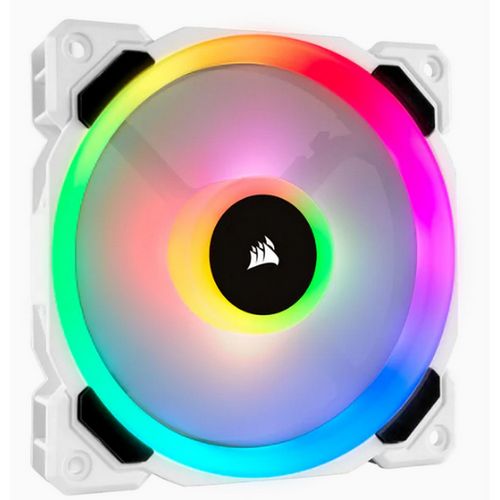 מאוורר למארז Corsair LL120 RGB Dual Light Loop White 120mm צבע לבן