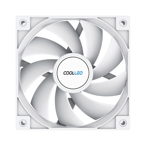 מאוורר למארז Coolleo 120mm PWM ARGB לבן Fan