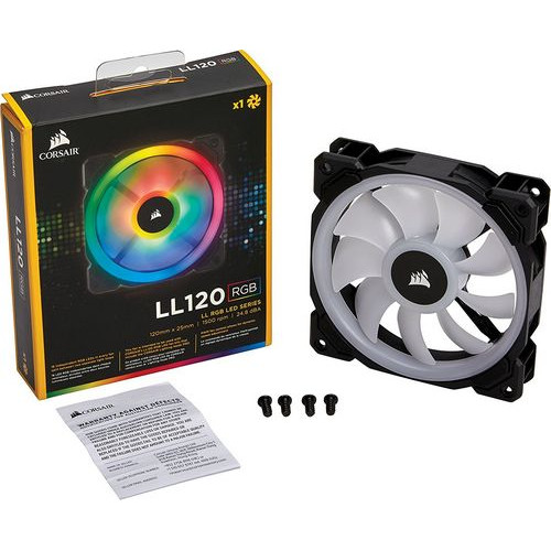 Case Fan Corsair LL120 RGB 120mm Dual Light Loop RGB LED PWM Fan - Single Pack