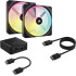 Case Fan Corsair iCUE LINK QX140 RGB 140mm PWM PC Fans Starter Kit with iCUE