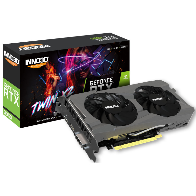 ВидеоКарта Inno3D GEFORCE RTX 3050 TWIN X2 N30502-08D6-1711VA41