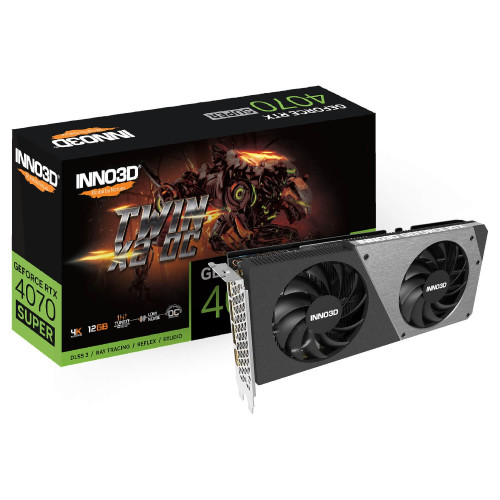 Video Card Inno3D GeForce RTX 4070 SUPER TWIN X2 OC N407S2-126XX-186162N