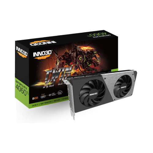 כרטיס מסך Inno3D GeForce RTX 4060 Ti 8GB TWIN X2 OC N406T2-08D6X-171153N