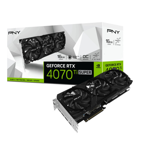 כרטיס מסך Pny GeForce RTX 4070 Ti SUPER 16GB VERTO Overclocked Triple Fan DLSS