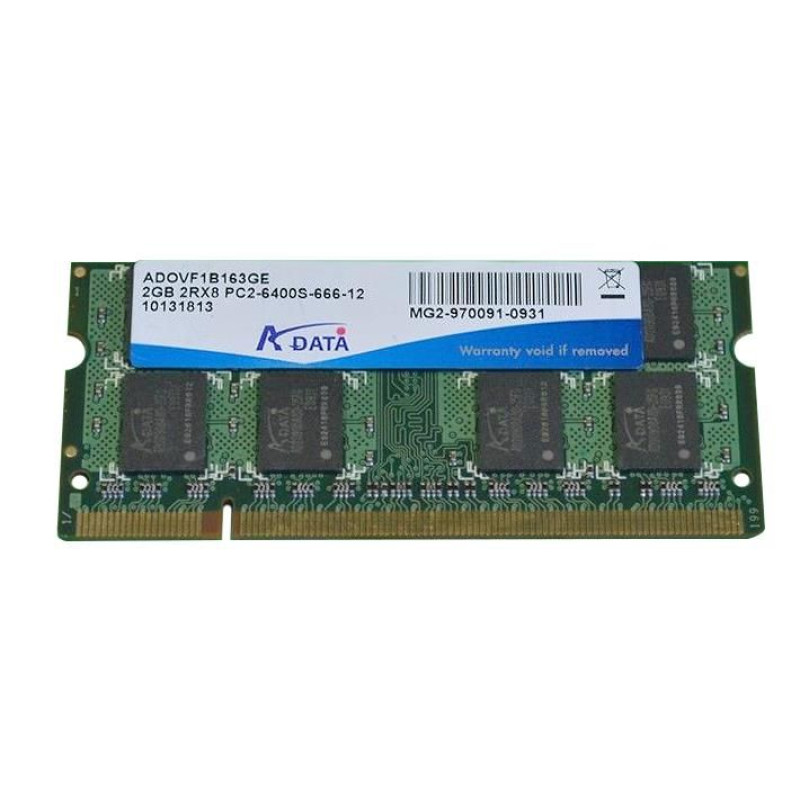 SODIMM memory ADATA adovf1b163ge 2GB DDR2 800MHz Condition:Used..