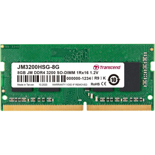 זיכרון SODIMM Transcend JM3200HSG-8G 8GB DDR4 3200MHz CL22 1.2V