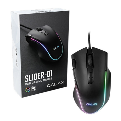 Игровая Мышь Galax Gaming Mouse (SLD-01) 7200DPI/ RGB/ 8 Programmable Macro Keys фоновый цвет: черный