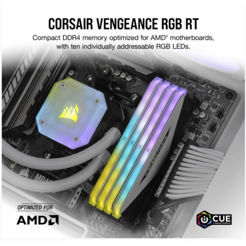 Оперативная память DRAM Corsair VENGEANCE RGB RT CMN16GX4M2Z3200C16W KIT 16GB