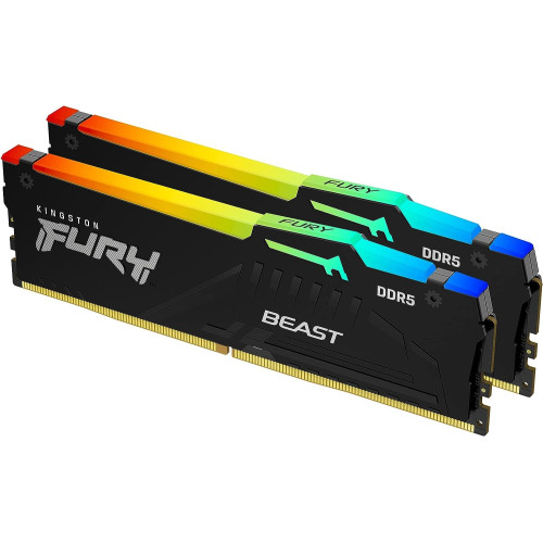 Оперативная память DRAM Kingston Fury Beast RGB KIT 32GB (2x16GB) DDR5 6000Mhz