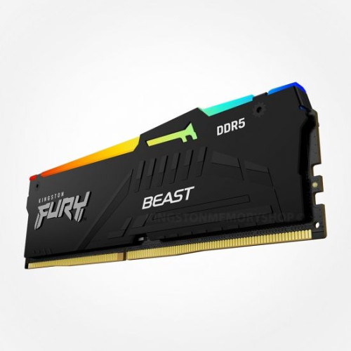 זיכרון לנייח DRAM Kingston FURY Beast RGB KF552C40BBA-16 16GB DDR5 5200Mhz CL40