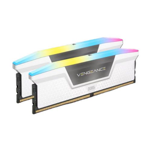 זיכרון לנייח DRAM Corsair VENGEANCE RGB CMH32GX5M2E6000C36W KIT 32GB (2x16GB)