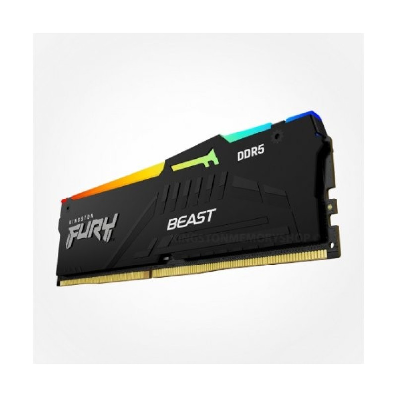 Desktop Memory DRAM Kingston 64GB 6000MT/s DDR5 CL30 DIMM (Kit2) FURY Beast RGB..