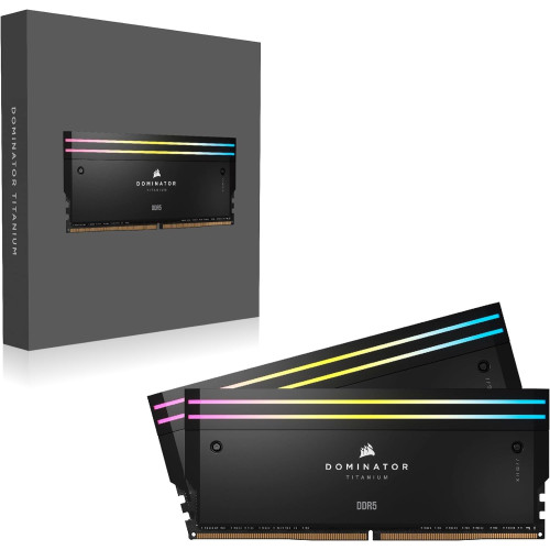 זיכרון לנייח DRAM Corsair DOMINATOR TITANIUM RGB CMP32GX5M2B6000C30 KIT 32GB