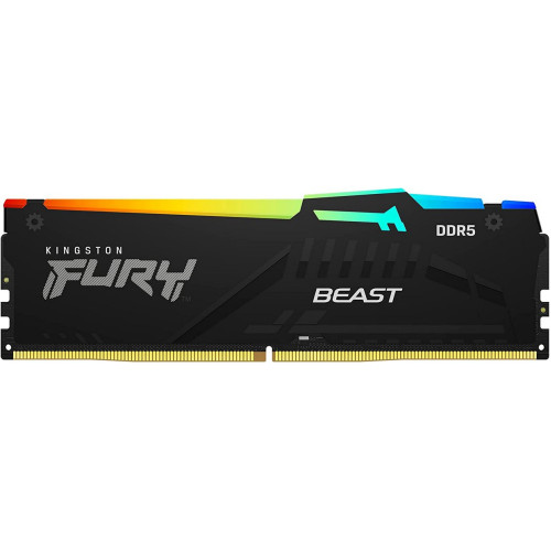 זיכרון לנייח DRAM Kingston FURY Beast RGB KF556C40BBA-32 32GB DDR5 5600Mhz CL40