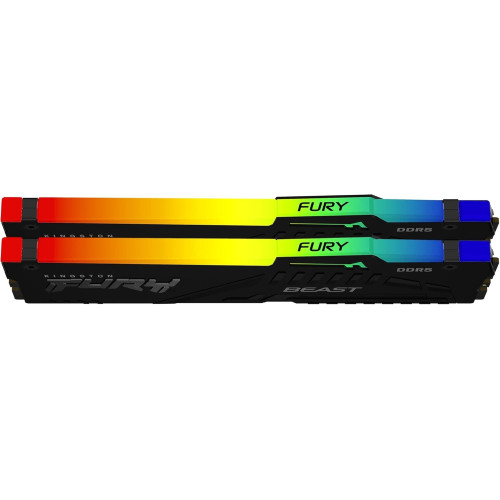 זיכרון לנייח DRAM Kingston Fury Beast RGB שחור KF560C30BBAK2-64 KIT 64GB..