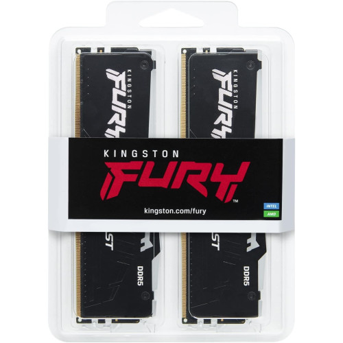 זיכרון לנייח DRAM Kingston Fury Beast RGB שחור KF560C30BBAK2-64 KIT 64GB..