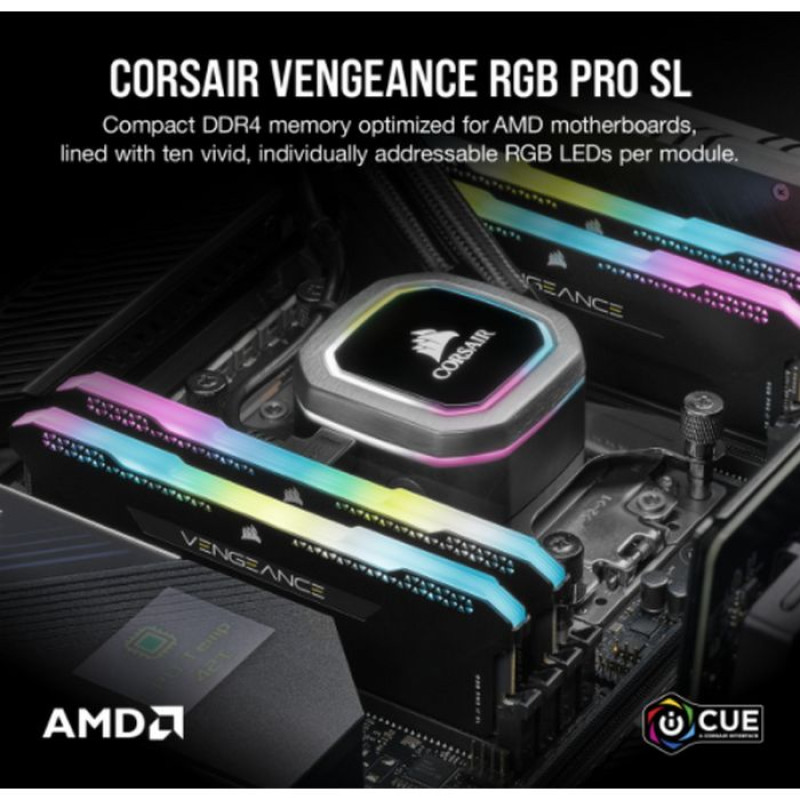 Оперативная память DRAM Corsair VENGEANCE RGB PRO SL CMH32GX4M2Z3200C16 KIT