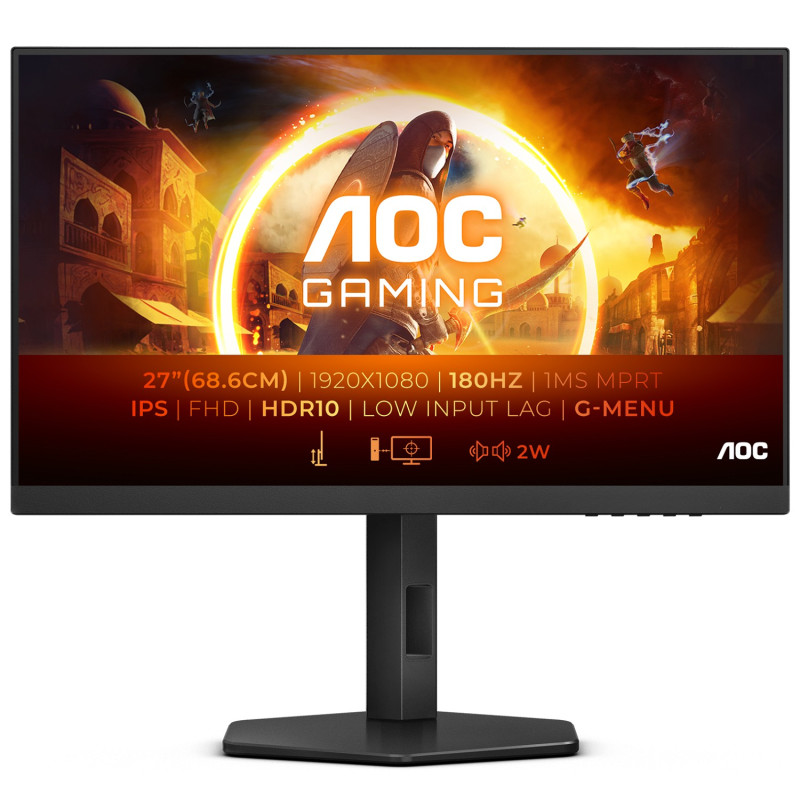 Computer Monitor AOC 27" IPS FHD 180Hz 0.5ms 27" 180Hz IPS - parallel importer