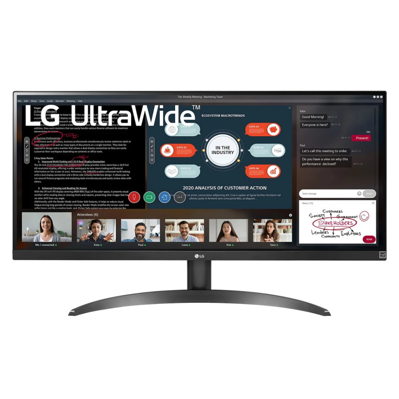 Computer Monitor LG 29" UltraWide IPS FHD 75Hz 5ms 29" 75Hz FHD IPS Color:black - parallel importer