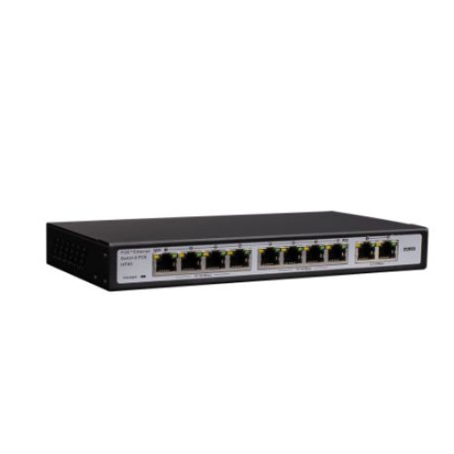 מתג 8+2-Port 10/100Mbps PoE Provison PoES-08120C+2 POES-08120C+2I