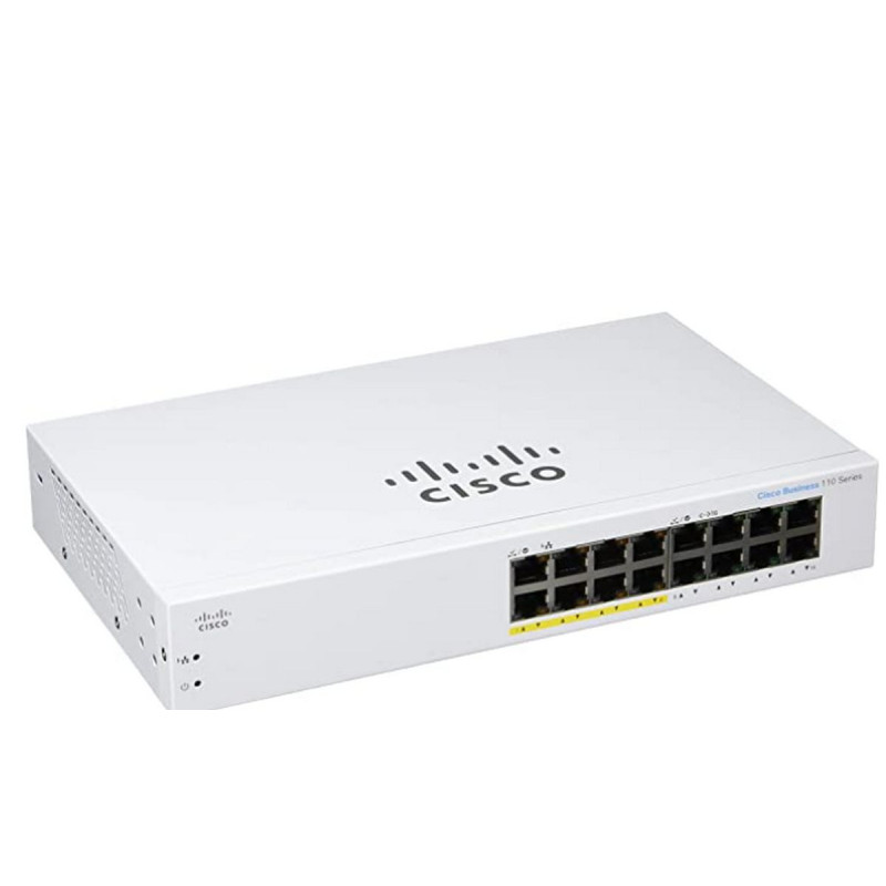 Unmanaged 16-Port Gigabit PoE Switch Cisco CBS110-16PP-EU Color:white