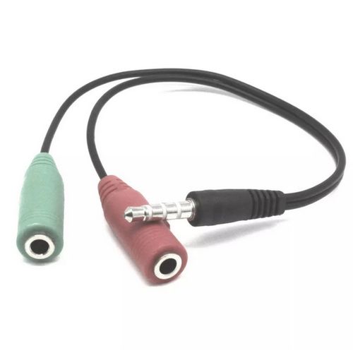 Audio Cable Gold Touch Splitter Speaker & Microphone..